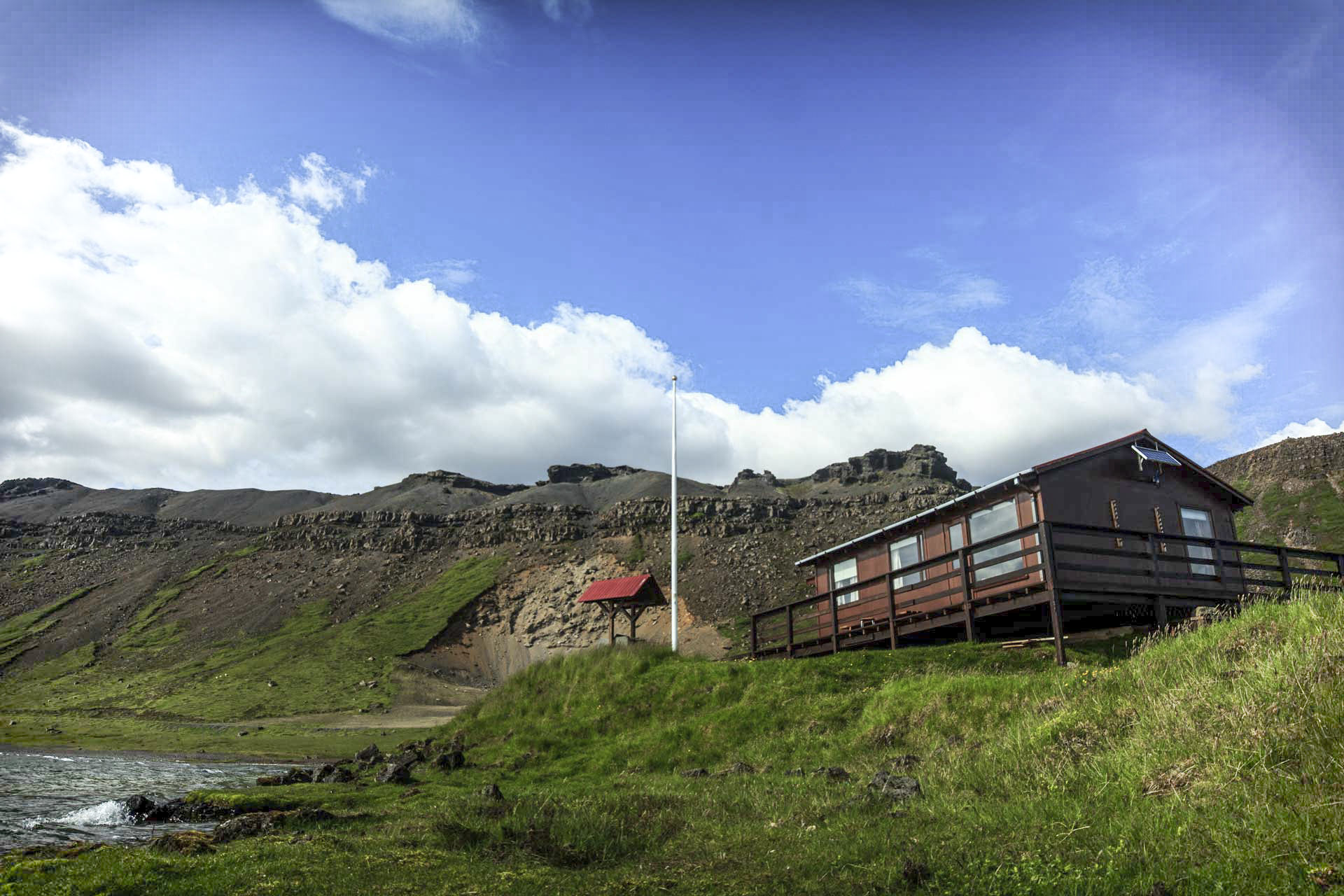 Chalet de pêche en Islande et montagne