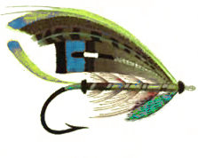 salmonflycolor signature 2 leurre de pêche vert et bleu