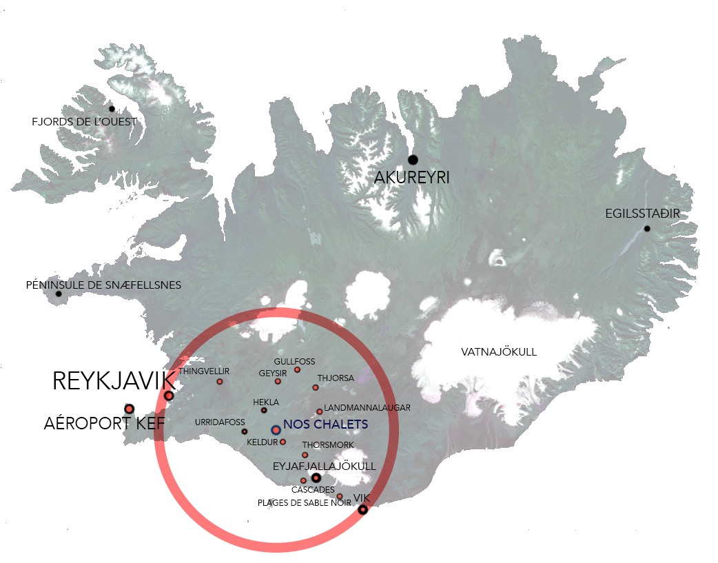 Carte de l'islande, peche Islande