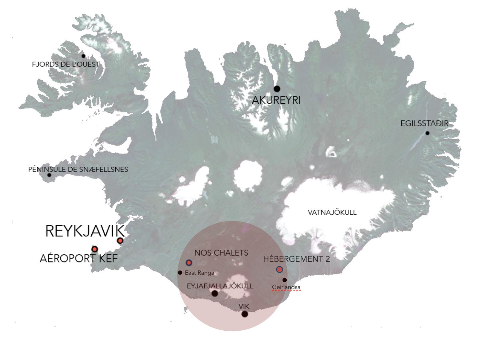 Carte de l'islande, peche Islande